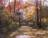 Diane Romanello Autumn Road painting